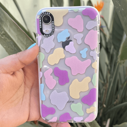 Carcasa transparente EC iphone Xr Manchas Colores