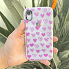 Carcasa transparente EC iphone Xr corazones