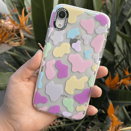 Carcasa transparente EC iphone Xr Manchas Colores