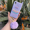 Carcasa telefono BARBIE lila iphone Xr (Incluye pom pom)