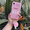 Carcasa telefono BARBIE Rosa iphone Xr (Incluye pom pom)