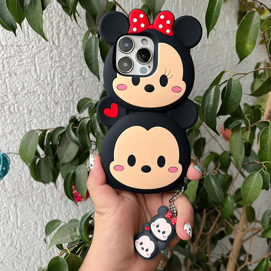 Carcasa Mickey & Minnie silicona iPhone 13 pro 