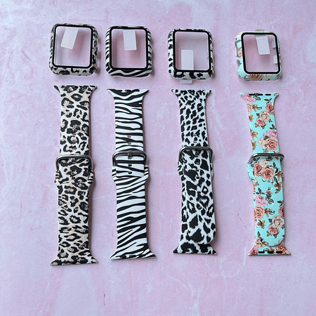 Carcasas Apple Watch Flores y Animal Print 38 mm