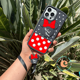 Carcasa silicona Minnie con sujetador de mano iPhone 13 Pro Max 