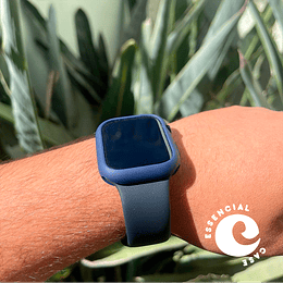 protector silicona color azul marinno apple watch 41 mm