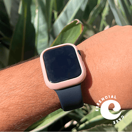 protector silicona color rosa claro apple watch 41 mm