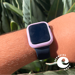 protector silicona color lila claro apple watch 41 mm