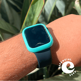 protector silicona color verde agua apple watch 41 mm