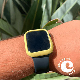 protector silicona color amarillo apple watch 45 mm