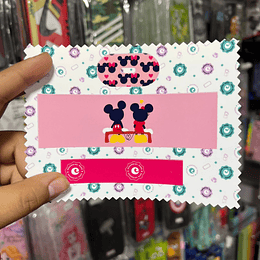Sticker para adaptador tipo C diseño Mickey & Minnie 1