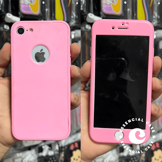 Carcasa 360 rosada iPhone 7-8-SE 2020 - 2022