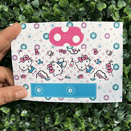 Sticker para adaptador tipo C diseño Hello Kitty