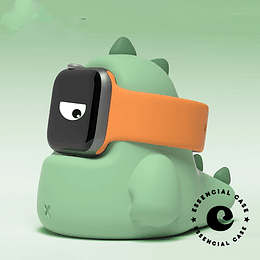 Soporte de cargador con forma de dinosaurio para Apple watch verde