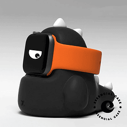 Soporte de cargador con forma de dinosaurio para Apple watch negro