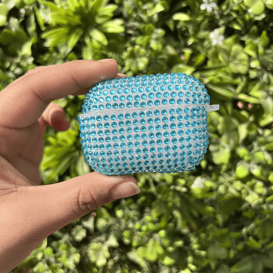 Funda AirPods Pro Brillitos Celeste 