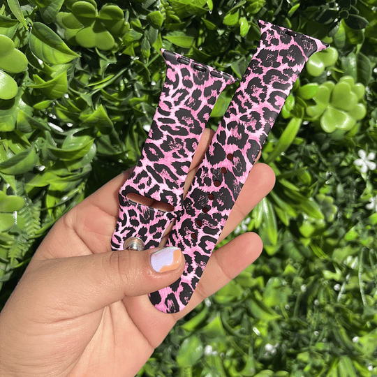 Correa Apple Watch 38 - 40 - 41 mm Animal Print Rosado