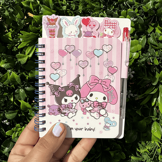 Libreta My melody y Kuromi 