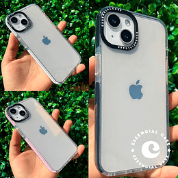 Carcasa transparente borde color iPhone 15