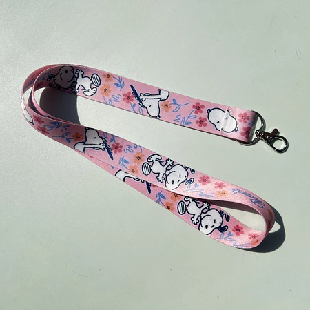 Lanyard snoopy rosado 