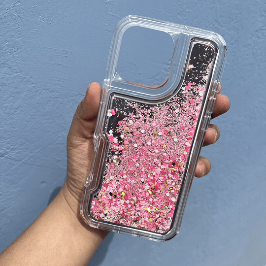 Carcasa brillitos lila  iPhone 16 pro Max