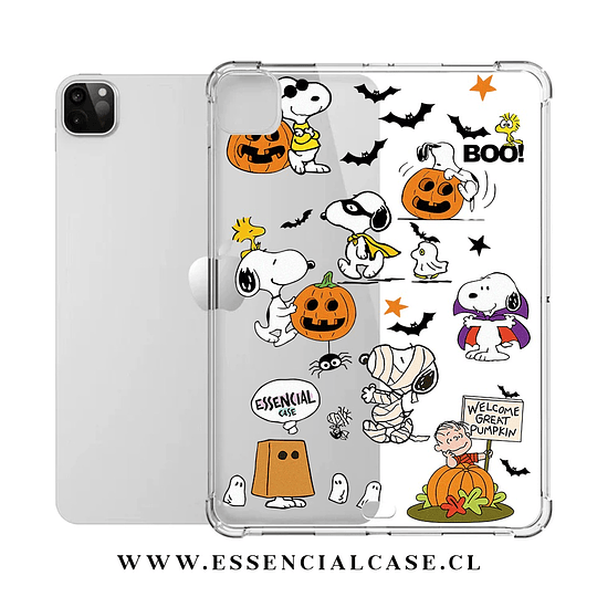 Carcasa iPad 7 - 8 - 9 generación snoopy halloween 