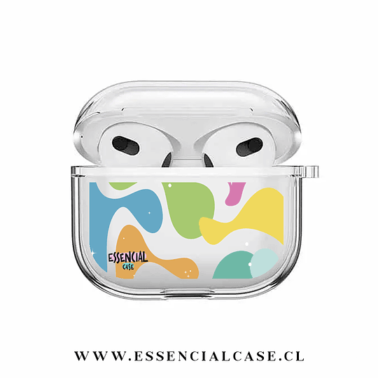 Carcasa para Airpods 4 diseño abstracto colores