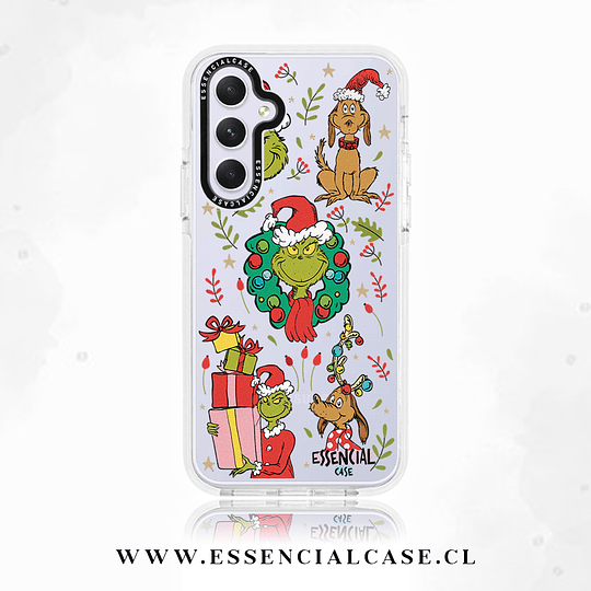 Carcasa para Samsung serie A diseño grinch patron 