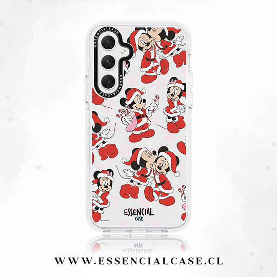 Carcasa para Samsung serie A diseño Mickey y Minnie navidad