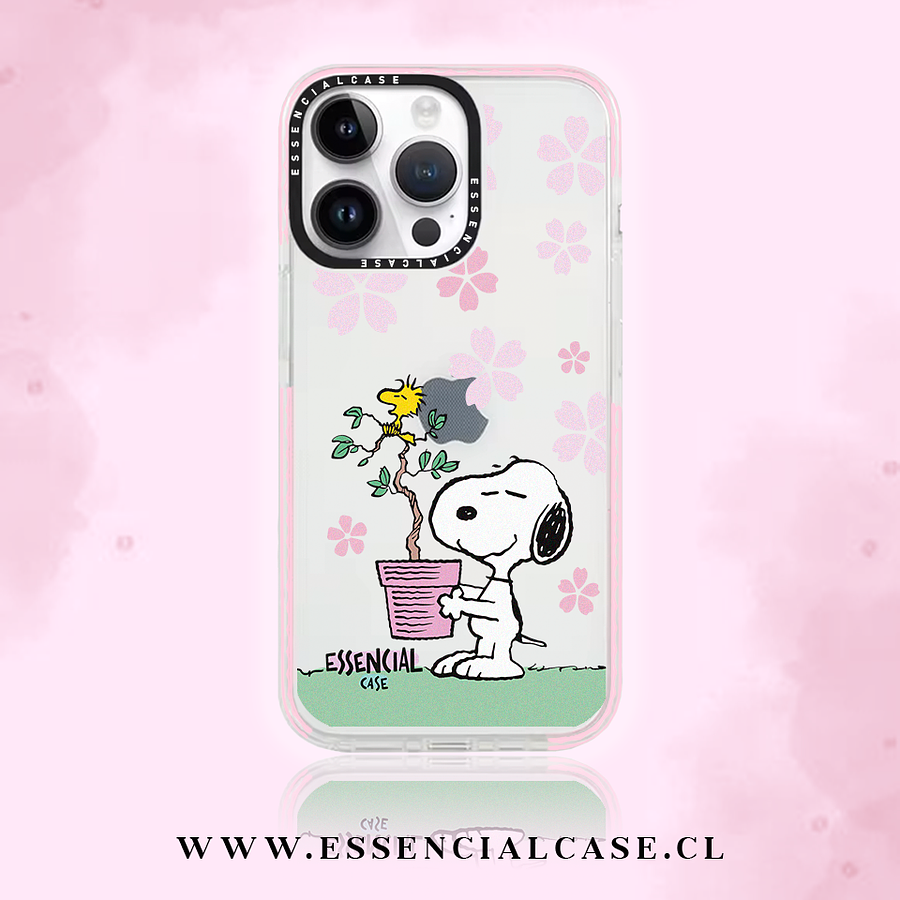 Carcasa diseño Snoopy plant pink