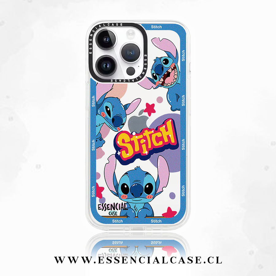 Carcasa diseño Stitch borde azul 