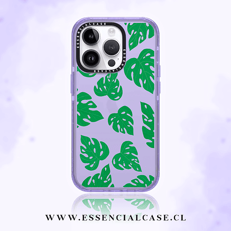 Carcasa diseño flores monstera