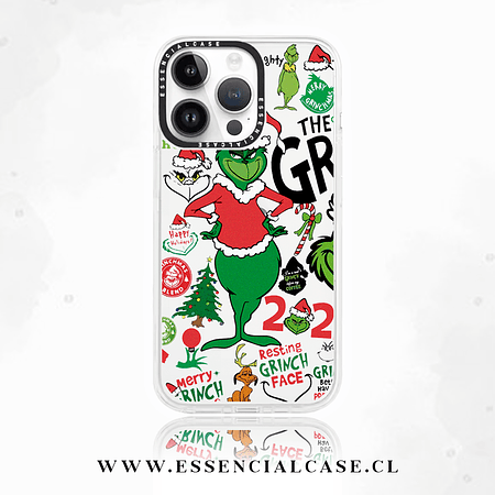 Carcasa diseño grinch navidad letras