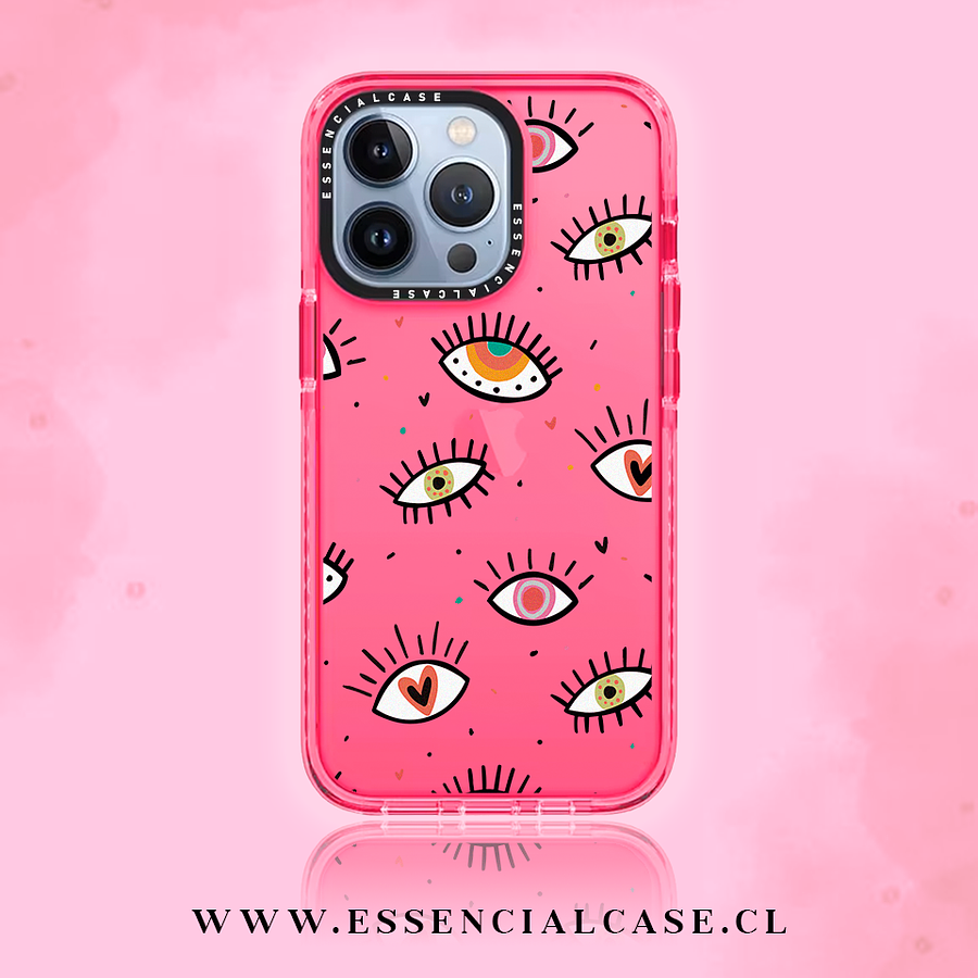 Carcasa diseño ojos fuscia