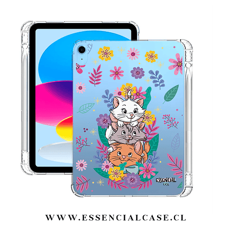 Carcasa iPad transparente CON ranura diseño Aristogatos 