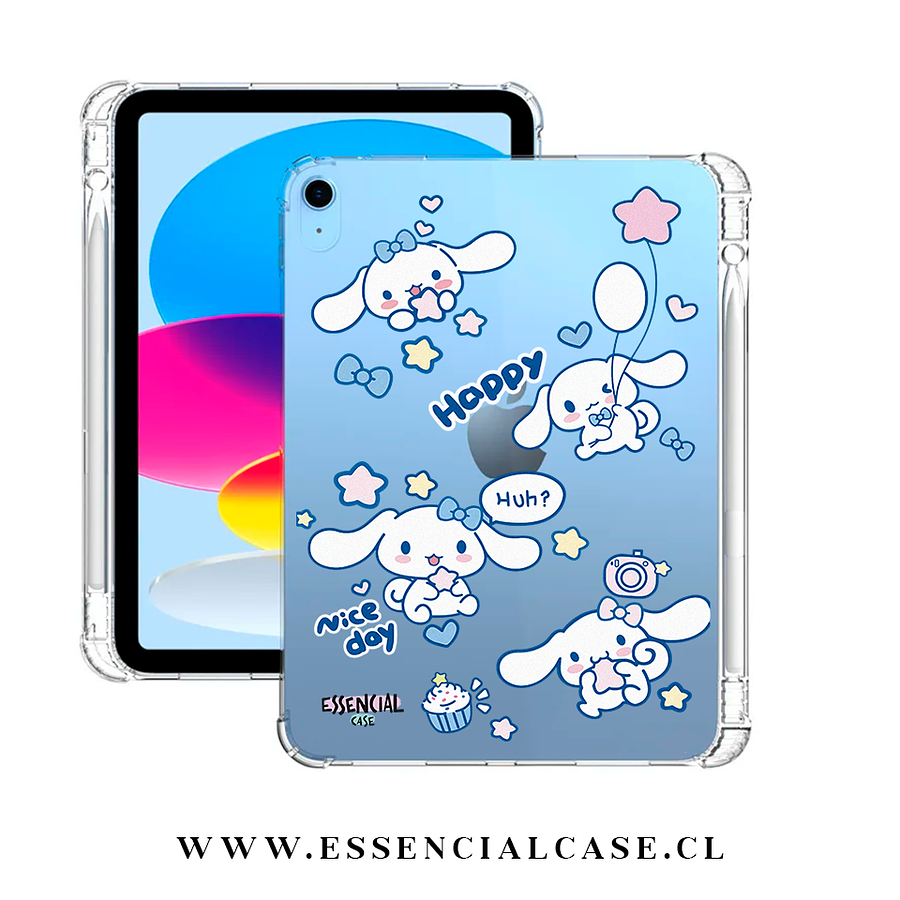 Carcasa iPad transparente CON ranura diseño cinnamorrol 