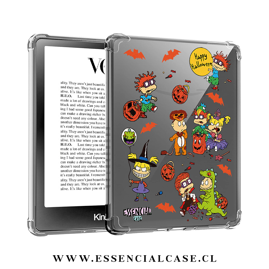 Carcasa transparente Kindle - Kobo diseño rugrats halloween