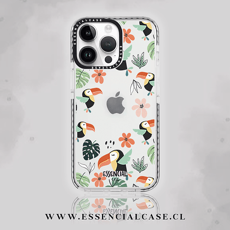 Carcasa diseño tucan flores centro