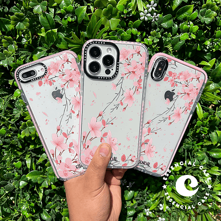 Carcasa diseño flores rosas esquinas