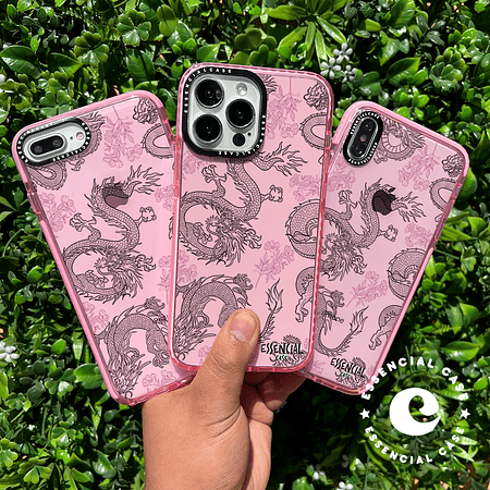 Carcasa diseño Dragon rosa