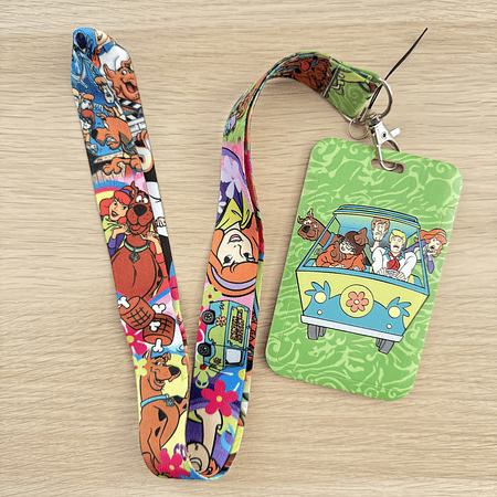 Lanyards + porta credencial scooby doo 