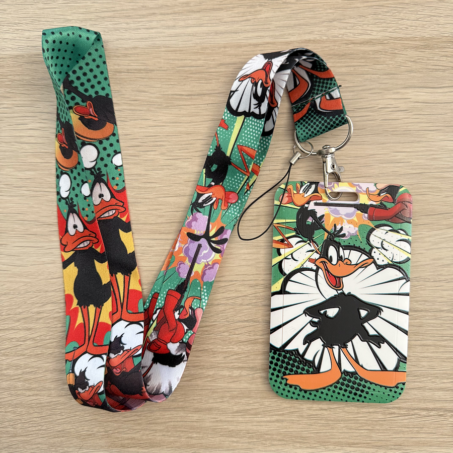 Lanyards + portacredencial pato donald 