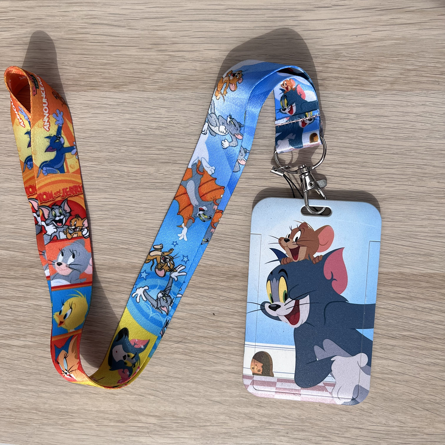 Lanyard + porta credencial Tom y Jerry