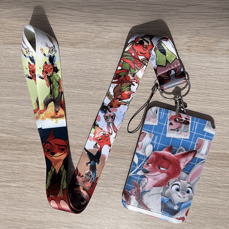 Lanyard + porta credencial Zootopia