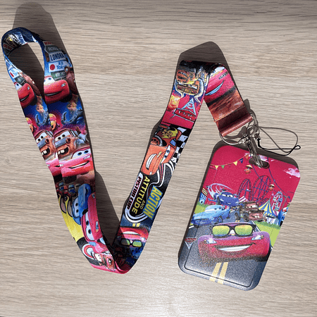 Lanyard + porta credencial Cars