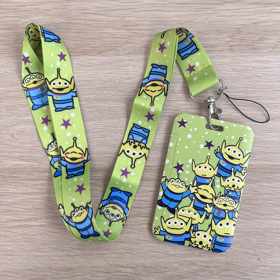 Lanyard + porta credencial Marcianos Toy Story