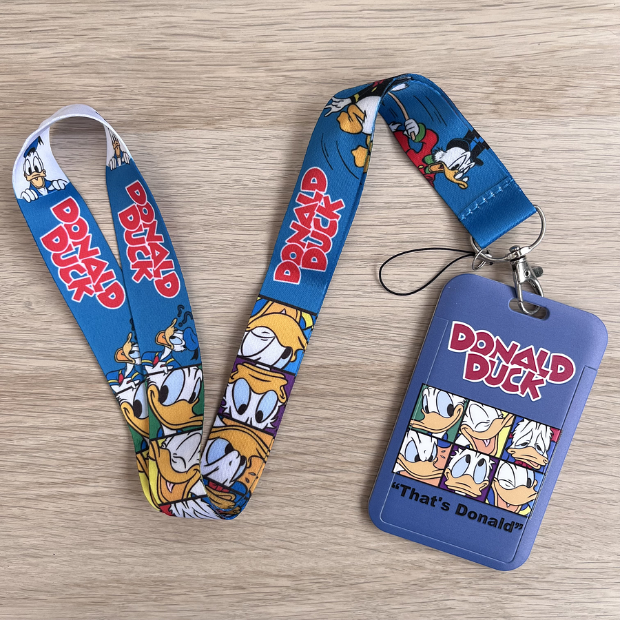 Lanyard + porta credencial Pato Donald