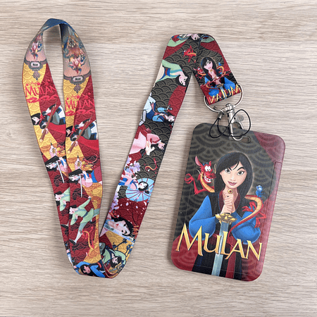Lanyard + porta credencial Mulán