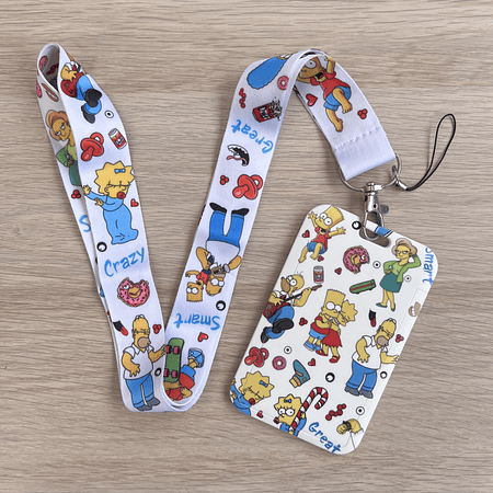 Lanyard + porta credencial Los Simpsons