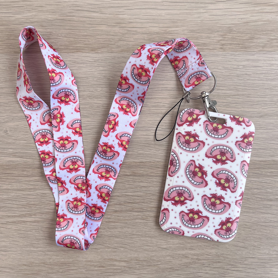 Lanyard + porta credencial Gato Alicia