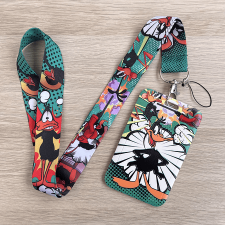 Lanyard + porta credencial Pato Lucas